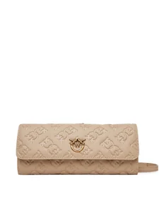 PINKO Duży Portfel Damski Love Tiny Birds Wallet C 103765 A1YB Beżowy - Portfele - miniaturka - grafika 1