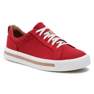 Sneakersy damskie - CLARKS Sneakersy Un Maui Lace 261568954 Red Textile - grafika 1