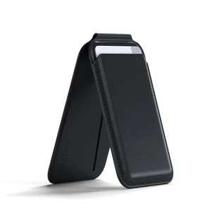 Satechi Vegan-Leather Magnetic Wallet Stand (black) - Etui i futerały do telefonów - miniaturka - grafika 1