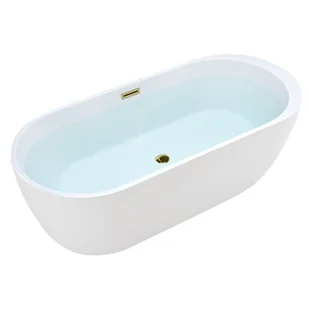 Wanna wolnostojąca biała przelew i korek złoty 150 cm Porto Hydrosan - Wanny Wanna wolnostojąca biała przelew i korek złoty 150 cm Porto Hydrosan - Wanny - miniaturka - grafika 1