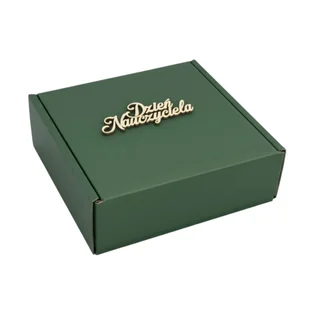 Pudełko prezentowe na Dzień Nauczyciela 22x20x7 ciemna zieleń wypełnienie - Zestawy upominkowe Pudełko prezentowe na Dzień Nauczyciela 22x20x7 ciemna zieleń wypełnienie - Zestawy upominkowe - miniaturka - grafika 1