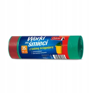 Oskar Delko Worki na śmieci z taśmą 35L 15szt  47779 - Worki na śmieci - miniaturka - grafika 1