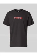 Koszulki męskie - T-shirt z nadrukiem z logo - G-Star Raw - miniaturka - grafika 1