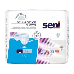 Seni Active Super, Elastyczne majtki chłonne, 100-135cm, Large - Pieluchy dla dorosłych - miniaturka - grafika 3
