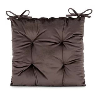 Amelia Home Siedzisko poduszka na krzesło 40x40 Aleksa wygodna brązowa AH/ALEKSA/DBR/4040 - Poduszki na krzesła - miniaturka - grafika 1