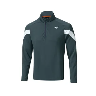 Męska bluza golfowa Mizuno Breath Thermo Drop 1/4 Zip navy - Golf - miniaturka - grafika 1