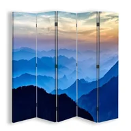 Parawany - Parawan dwustronny obrotowy FEEBY, Góry Pejzaż Natura 180x170 - miniaturka - grafika 1