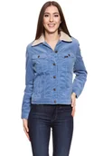 Kurtki damskie - Damska Kurtka Sztruksowa Lee Corduroy Sherpa Rider Jacket Frost Blue L54Vdc98-S - miniaturka - grafika 1
