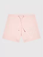 Spodnie i spodenki dla dziewczynek - Guess Szorty sportowe J2RD08 FL03S Różowy Regular Fit - miniaturka - grafika 1