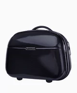 Walizki - Czarny kuferek podróżny z policarbonu - miniaturka - grafika 1