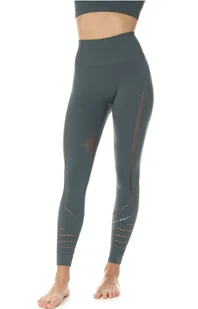 LE12910 legginsy damskie GYM dł., Kolor zielony, Rozmiar M, Brubeck - Spodnie sportowe damskie - miniaturka - grafika 1