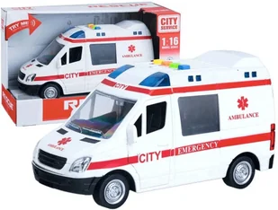 Ambulans Karetka Ratunkowa 1:16 Z Efektami Świetlnymi I Dźwiękowymi Otwierane Drzwi - Realistyczna Zabawa Dla Dzieci! - Zabawki zdalnie sterowane - miniaturka - grafika 1