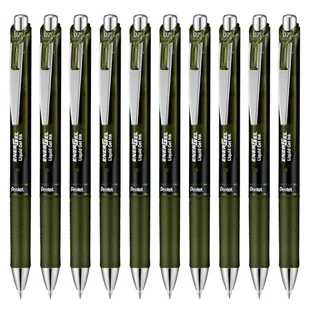 Pentel EnerGel XM BL77A2 długopis żelowy z mechanizmem naciskowym, oliwkowo-czarny (12 sztuk) - Długopisy - miniaturka - grafika 1