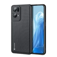 Etui i futerały do telefonów - Dux Ducis Fino etui pokrowiec pokryty nylonowym materiałem Oppo Reno7 Pro 5G czarny - miniaturka - grafika 1