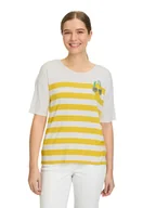 Koszulki i topy damskie - Betty Barclay Koszulka w kolorze biało-żółtym - miniaturka - grafika 1