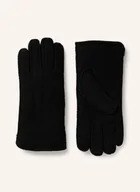 Rękawiczki - Strokesman's Rękawiczki Z Prawdziwym Futrem schwarz - miniaturka - grafika 1