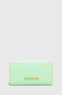 Portfele - Love Moschino portfel damski kolor zielony - miniaturka - grafika 1