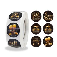 Scrapbooking - Naklejki Ozdobne Okrągłe Happy Birthday 20 Szt. - miniaturka - grafika 1