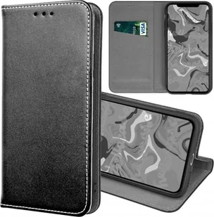 Hello Case Etui Book Magnetic Skórzane Apple iPhone 15 Pro Czarne - Etui i futerały do telefonów - miniaturka - grafika 1