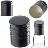 Domowy wyrób alkoholu - ZAKRĘTKI DO BUTELEK fi28 NAKRĘTKI NA BUTELKI ZAKRĘTKA 100 szt KAPSLE CZARNE - miniaturka - grafika 1