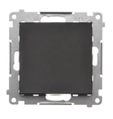 Wyłączniki światła i elektryczne - Wyłącznik schodowy bez piktogramu Simon 55 - czarny mat - miniaturka - grafika 1