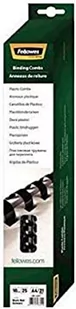 Fellowes Grzbiet, 5331102 - Grzbiety plastikowe 10 mm,czarny,25 szt - Grzbiety do bindownic - miniaturka - grafika 1