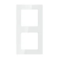 Systemy inteligentnych domów - Avatto Ramka do włączników Światła  N-TS10-Frame-W2 Podwójna (biała) - miniaturka - grafika 1