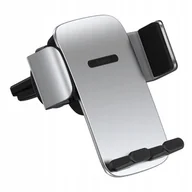 Uchwyty samochodowe do telefonów - Baseus Uchwyt samochodowy na kratkę nawiewu Easy Control Pro, srebrny - miniaturka - grafika 1