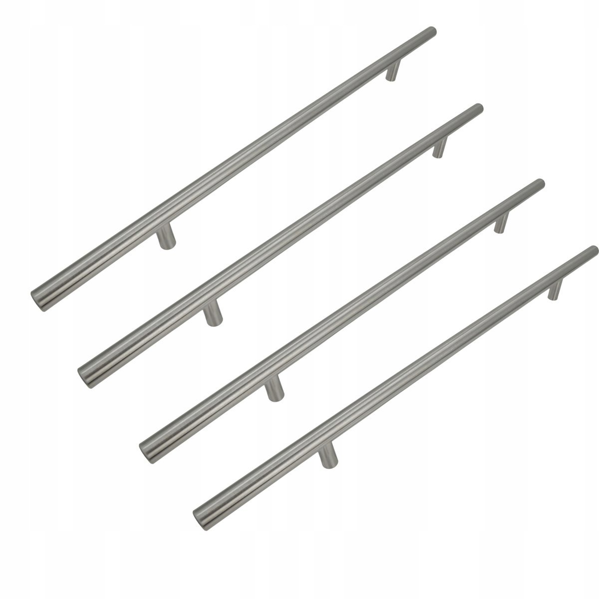 4 x Uchwyt meblowy Reling 256 mm srebrny Metalowy uchwyt do szafek szuflad