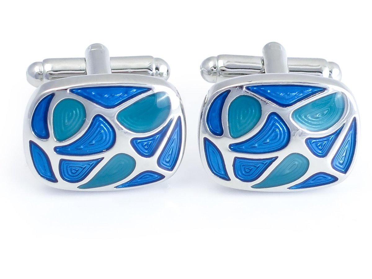 Niebieskie spinki do mankietów U161