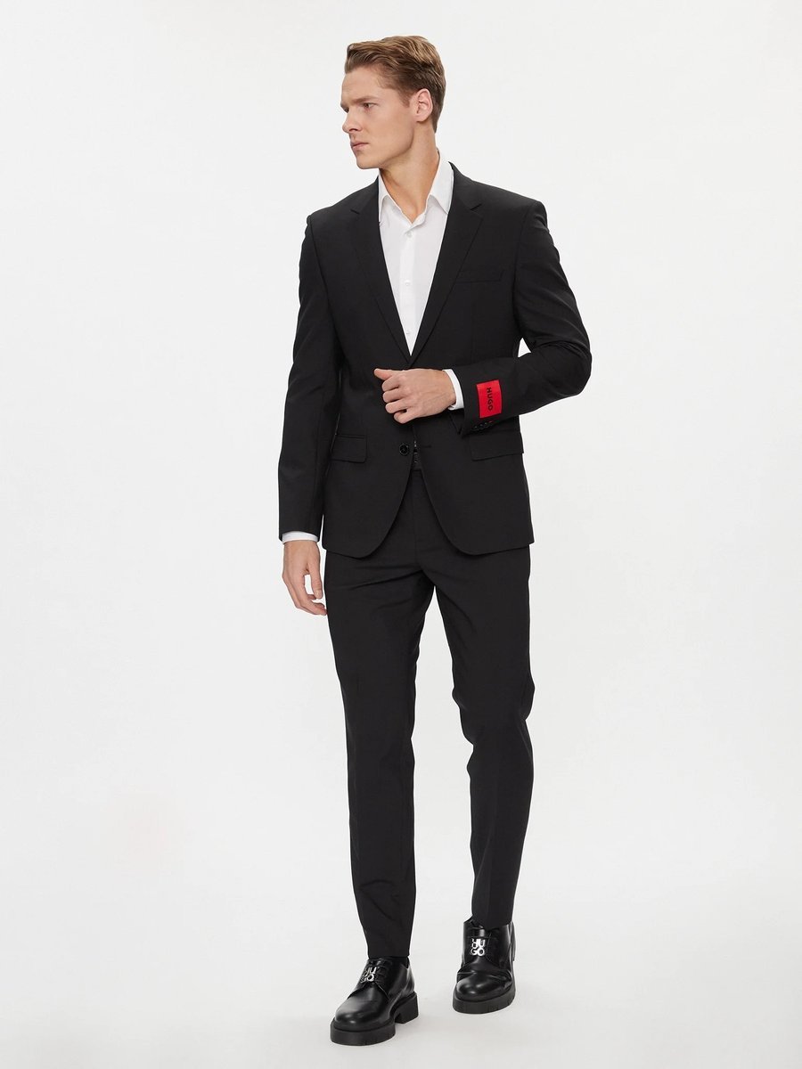 HUGO BOSS CZARNY MĘSKI GARNITUR SLIM NA ELEGANCKIE WYJŚCIA XXL 7CA