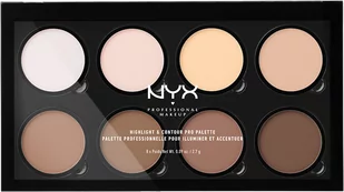 NYX Professional Makeup NYX Professional Makeup - HIGHLIGHT &amp; CONTOUR CREAM PRO PALETTE - Paleta do konturowania NYXCPPKO - Bronzery i konturowanie twarzy - miniaturka - grafika 1