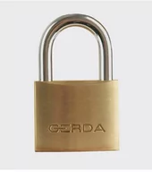 Kłódki - Gerda Kłódka zatrzaskowa S 60 mosiężna blister - miniaturka - grafika 1