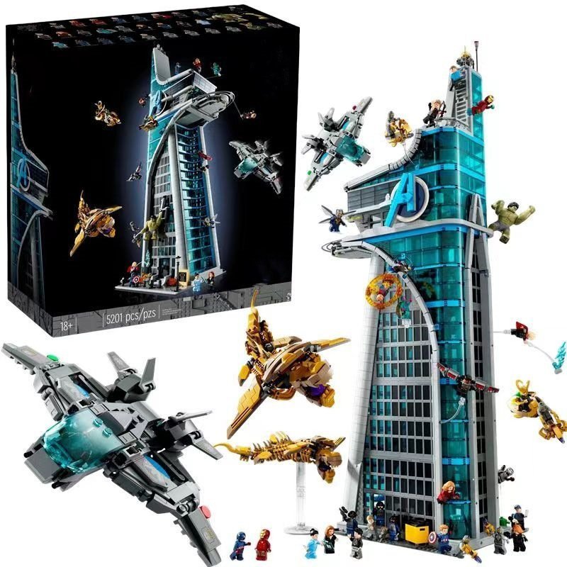 Klocki Konstrukcyjne Wieża Avengersów 5201 Elementów Zestaw Klocków Jak Lego Prezent