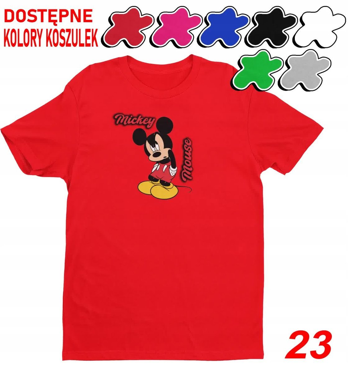 Dziecięca Koszulka Z Nadrukiem Duży Wybór Myszka Miki Różne -L 146-152