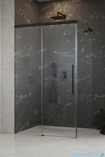 Radaway Idea 8 QL XL Black Kdj kabina 120x80cm lewa czarny mat/szkło przejrzyste 10560617-54-01L/10570572-01-01/10580080-01-01R - Kabiny prysznicowe - miniaturka - grafika 1