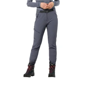 Damskie spodnie softshellowe Jack Wolfskin ZIEGSPITZ PANTS W dolphin - 38 - Spodnie sportowe damskie - miniaturka - grafika 1