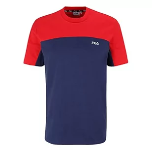 FILA Męski t-shirt BLANKENBURG Blocked, Medieval Blue-True Red, S, Medieval Blue-true Red, S - Koszulki męskie - miniaturka - grafika 1