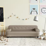 Meble do sypialni - vidaXL Sofa dla dzieci, cappuccino, 90x53x30 cm, sztuczna skóra - miniaturka - grafika 1