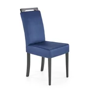 Krzesła - Krzesło Drewniane Clarion 2 Czarny / Granatowy Halmar - miniaturka - grafika 1