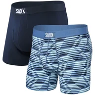 Majtki męskie - Bokserki Saxx Ultra Super Soft Boxer BF 2Pk Rozmiar: M / Kolor: niebieski - miniaturka - grafika 1