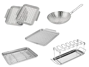 GRILLMEISTER Akcesoria do grillowania ze stali szlachetnej - Akcesoria do grilla GRILLMEISTER Akcesoria do grillowania ze stali szlachetnej - Akcesoria do grilla - miniaturka - grafika 1