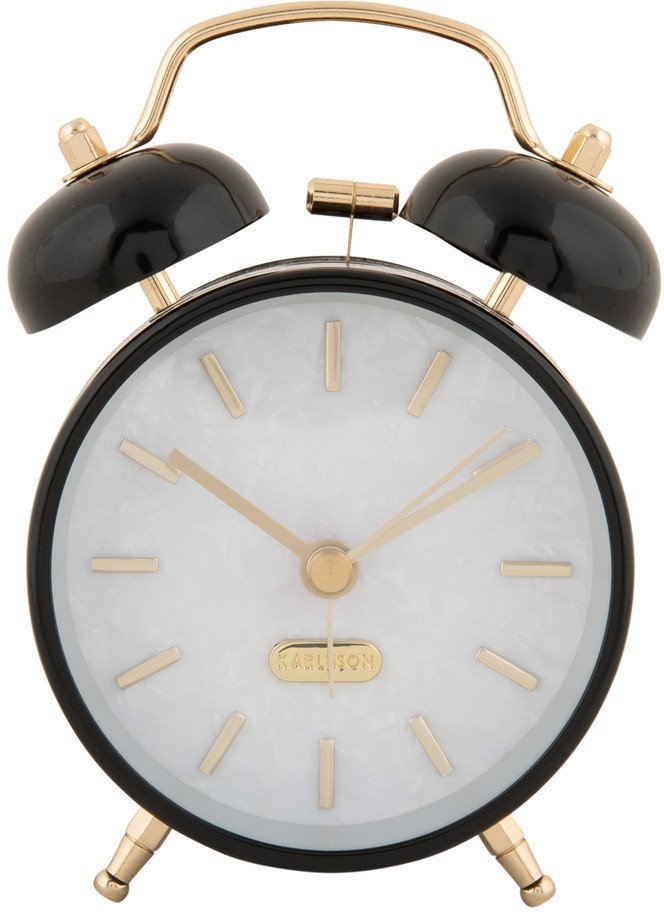 Budzik retro PEARL GLOW, Ø 8 cm