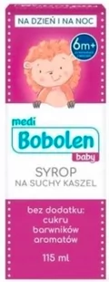 POLSKI LEK Bobolen Baby syrop na suchy kaszel 115 ml 9103067 - Przeziębienie i grypa - miniaturka - grafika 1