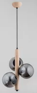 Lampy sufitowe - Alfa Kanet 62288 lampa wisząca zwis 3x40W E14 drewno/chrom - miniaturka - grafika 1
