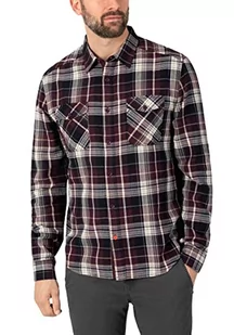 Timezone Męska koszula flanelowa, Port Red Anthra Check, XL - Koszule męskie - miniaturka - grafika 1