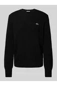 Swetry męskie - Sweter z dzianiny o kroju regular fit z czystej wełny - Lacoste - miniaturka - grafika 1