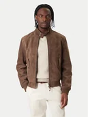 Kurtki męskie - Tommy Hilfiger Kurtka skórzana Harrington MW0MW42976 Brązowy Regular Fit - miniaturka - grafika 1