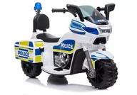 Pojazdy elektryczne dla dzieci - Import LEANToys Motor na akumulator Policja TR1912 Biały - miniaturka - grafika 1
