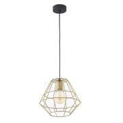 Lampy sufitowe - Dekoracyjna, druciana, złota lampa wisząca TK 3220 z serii DIAMOND MM - miniaturka - grafika 1